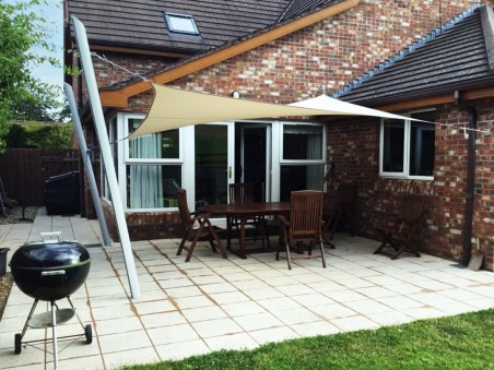 Shade Sail Easy Shade Waterproof 2.0 with Alu Simple Poles