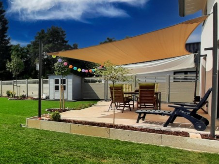 Saill breathable - windproof quality shade sail 320g - sqm