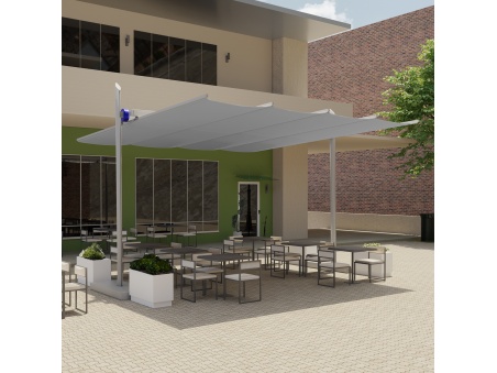 Maistra: the first retractable, tilting and height-adjustable canopy