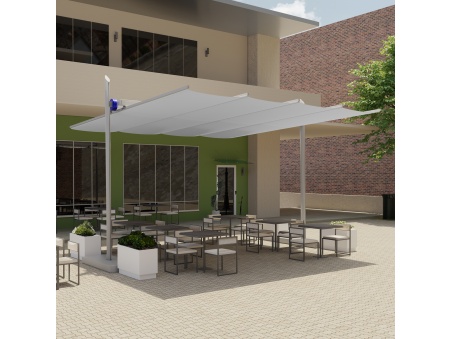 Maistra: the first retractable, tilting and height-adjustable canopy