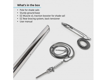 EZ Mast Stainless Steel - the 304 Stainless Steel Pole for Shade Sails