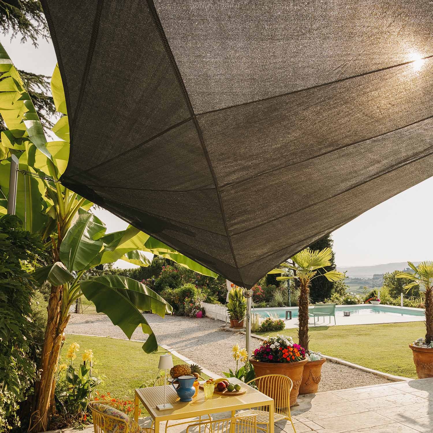 Solaria Breathable - Our best radial cut windproof shade sail Solaria Breathable - Our best radial cut windproof shade sail