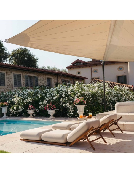 Tuga: Teak sun lounger Unique Nautical Design