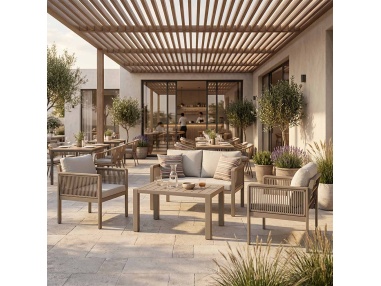 Genova: Handcrafted Garden Lounge Set with Handwoven Rope