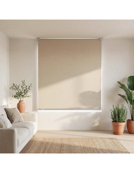 Recta: Roller Shade with Geometric Design Plate
