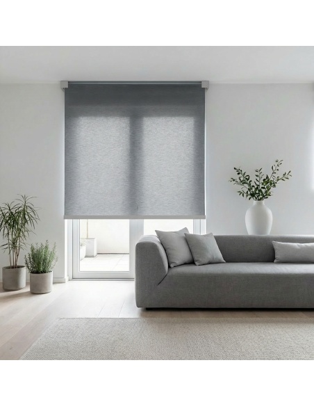 Recta: Roller Shade with Geometric Design Plate