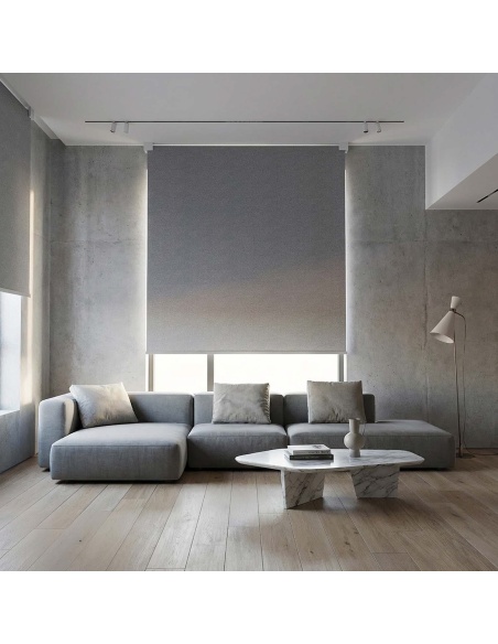 Recta: Roller Shade with Geometric Design Plate