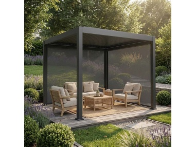 Manual Zip Screen - Zip screen for Lyra T6 pergola