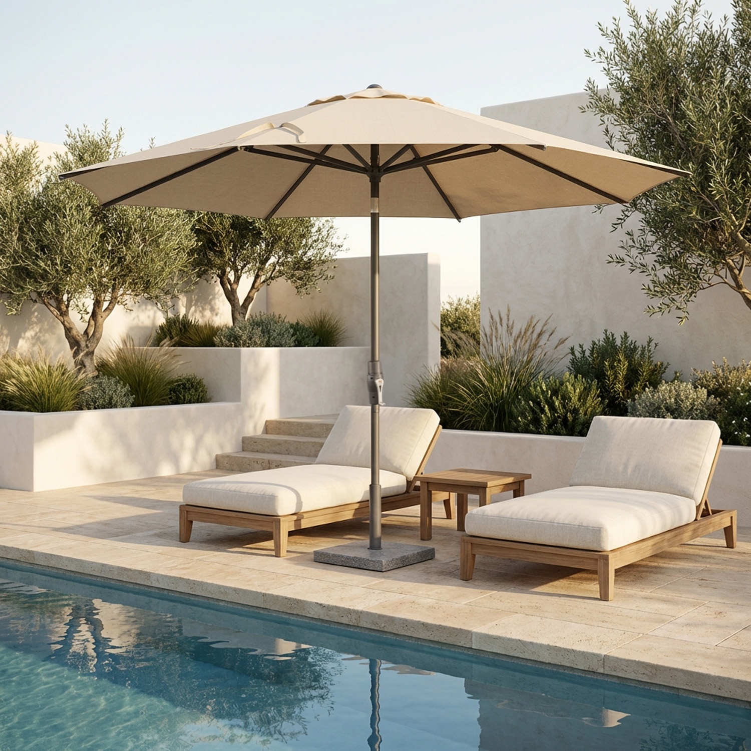 Lybra: Tilting Centre Pole Garden Parasol with EquiTilt® Technology