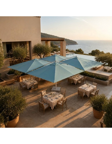 Cygnus Qadro: Four-Canopy Cantilever Parasol 6x6 m