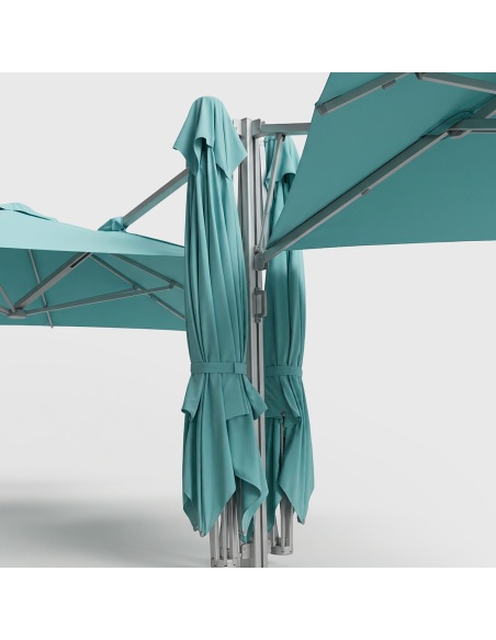 Cygnus Qadro: Four-Canopy Cantilever Parasol 6x6 m