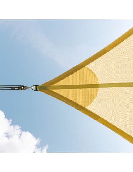 EZ Breez Furl Breathable: Shade Sail with Manual Furler in 90 Sec
