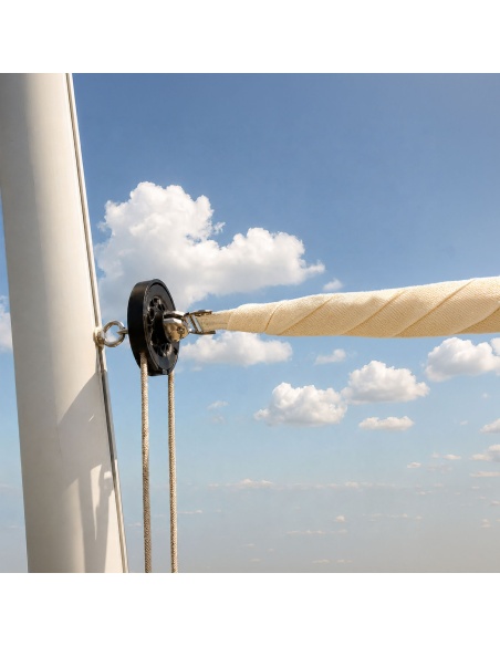 EZ Breez Furl Breathable: Shade Sail with Manual Furler in 90 Sec