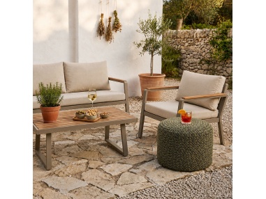 Thyrea: Woven Outdoor Pouffe, Designed by Maanta