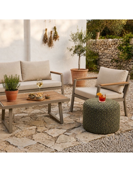 Thyrea: Woven Outdoor Pouffe, Designed by Maanta