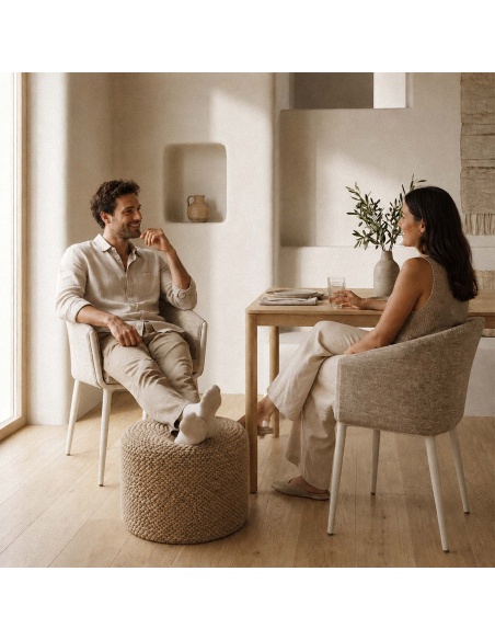 Thyrea: Woven Outdoor Pouffe, Designed by Maanta