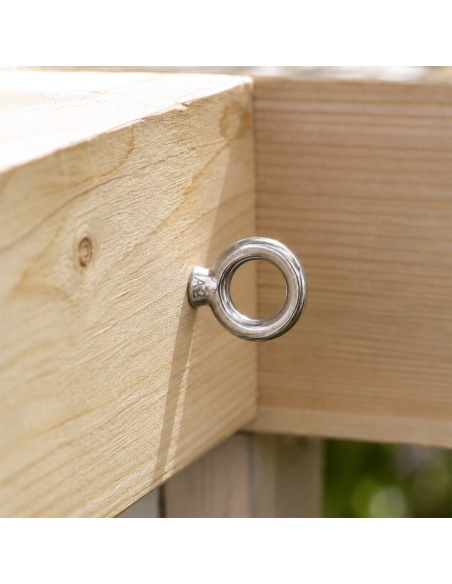 Wood Screw Eye Bolt in Stainless Steel to Anchor Shade Sails