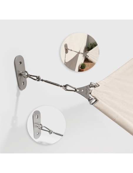 Sartya: Wall Plate Kit for Shade Sails on External Insulation