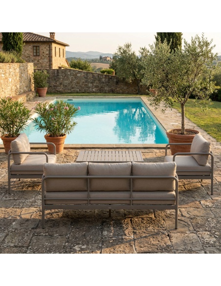 Melina: Garden sofa set with extra-thick cushions