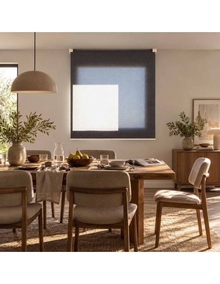 Light-Filtering Roller Shade with Cotton, Kyma Earth