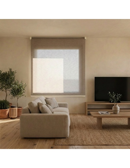 Indoor Striped Light-Filtering Shade, Recta Fine Line