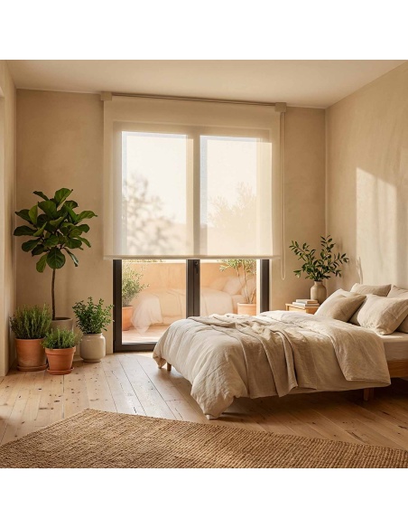 Made-to-Measure Sheer Roller Shade, Kyma Satin