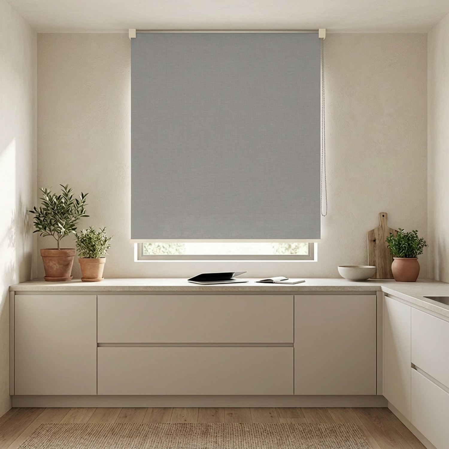 Canvas Blackout - Silver Grey