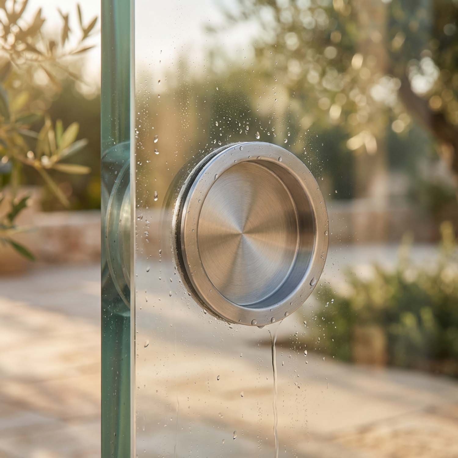 O-shape stainless steel handle
