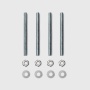 Threaded rods M12x13 cm for post anchoring - Set of 4 pcs M12x13 cm